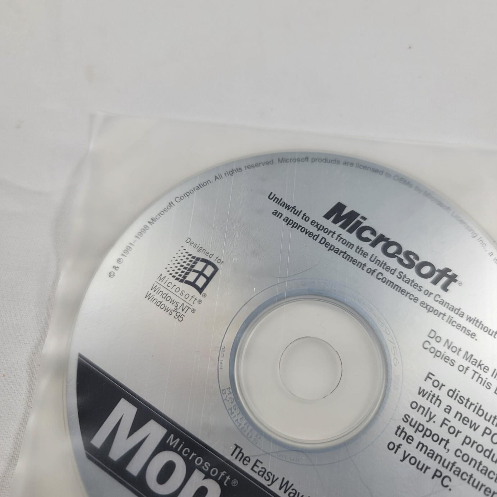 Microsoft Money 99 Basic Software PC Windows NT & Windows 95 DISC ONLY