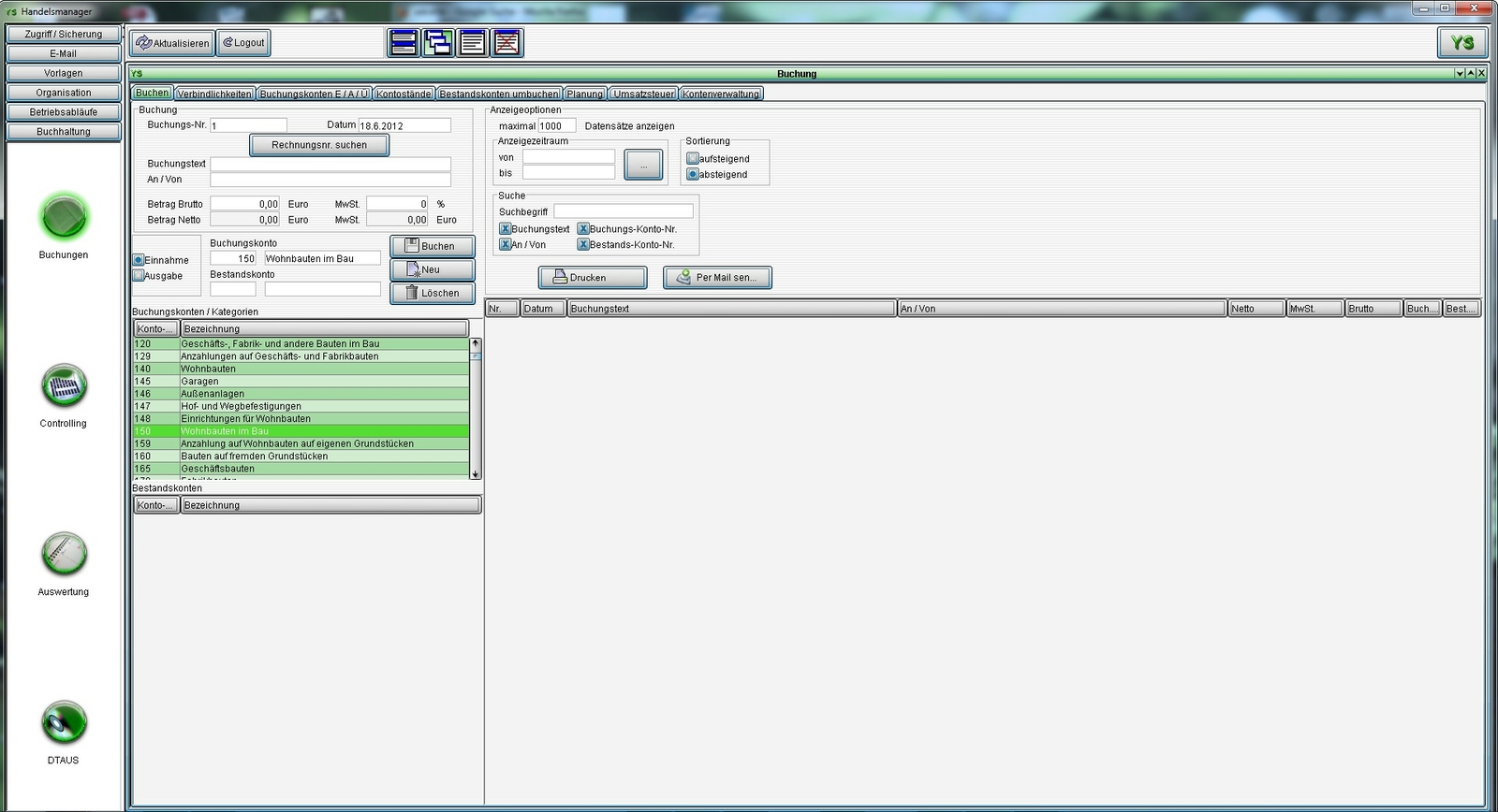 Dealer software accounting + bookkeeping, company program without follow-up costs