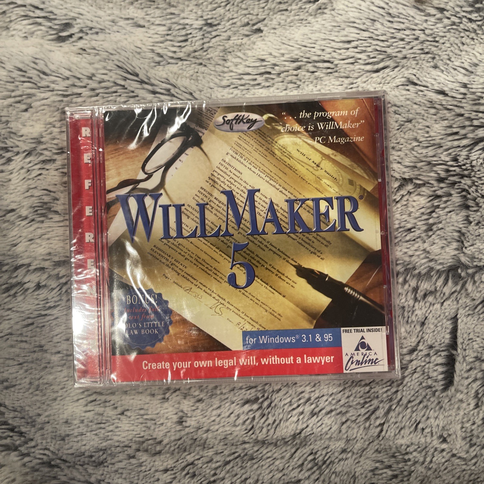 WillMaker 5 Software Windows 3.1 & Windows 95 BRAND NEW FACTORY SEALED CD 1997
