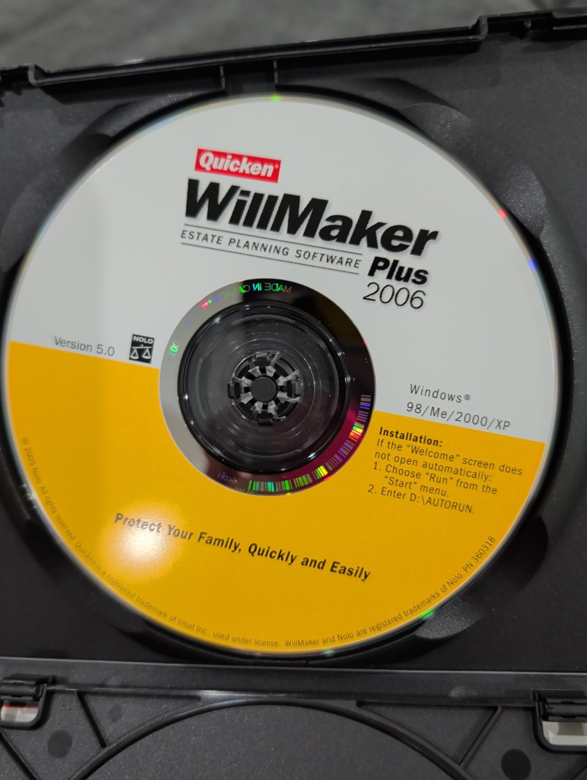 Intuit Quicken 2006 Personal Finance Deluxe CD & Willmaker Plus Win 96/2000/XP