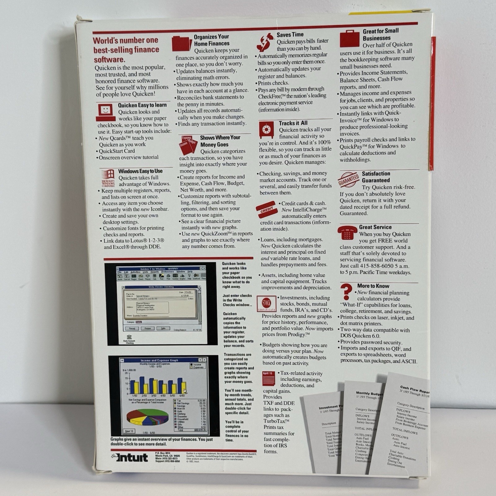 Intuit Quicken 2.0 Windows IBM Personal Finance Software W/ Disks Vintage 1992