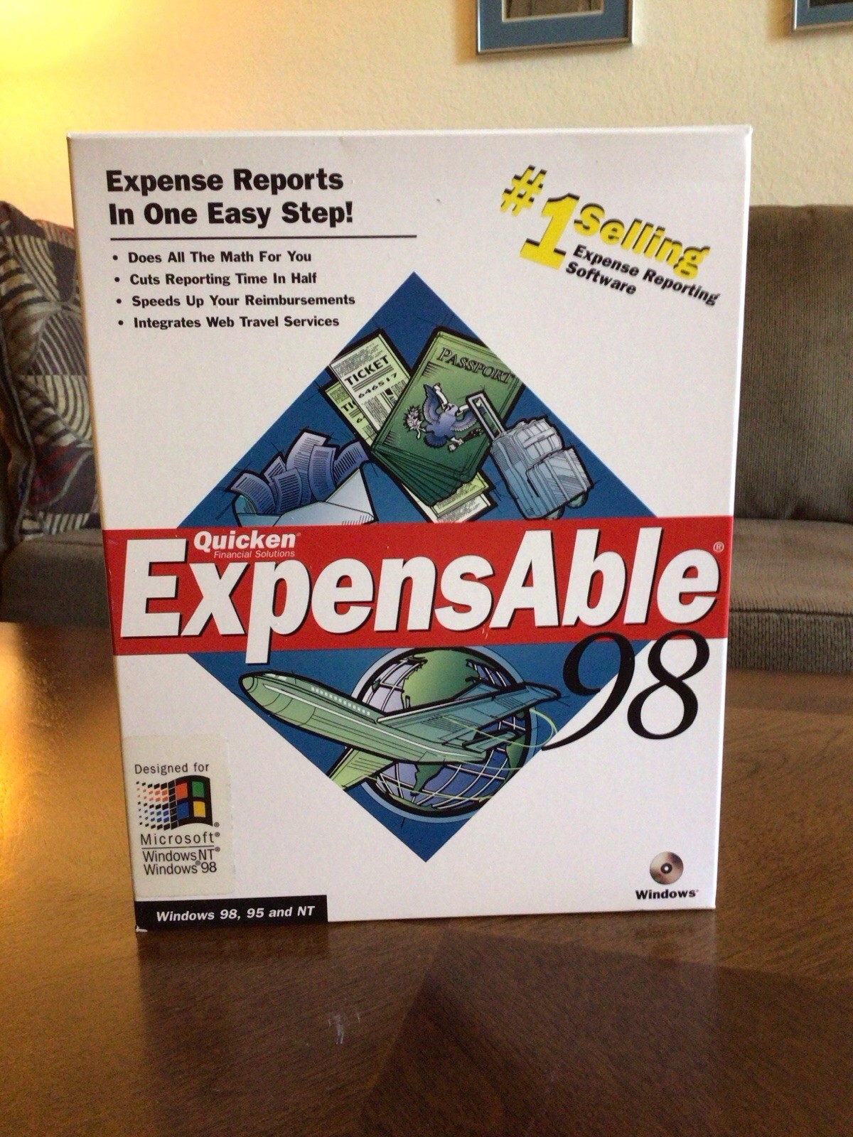 Quicken Expendable 98 3.0 Expense Reporting, CD, Windows 95 and later