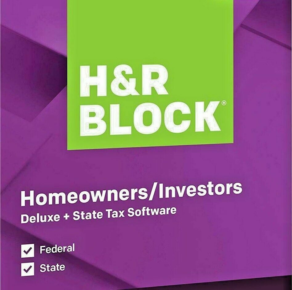 H&R BLOCK Tax Software Deluxe + State 2019 PC/Mac Disc -NEW & SEALED! FAST SHIP
