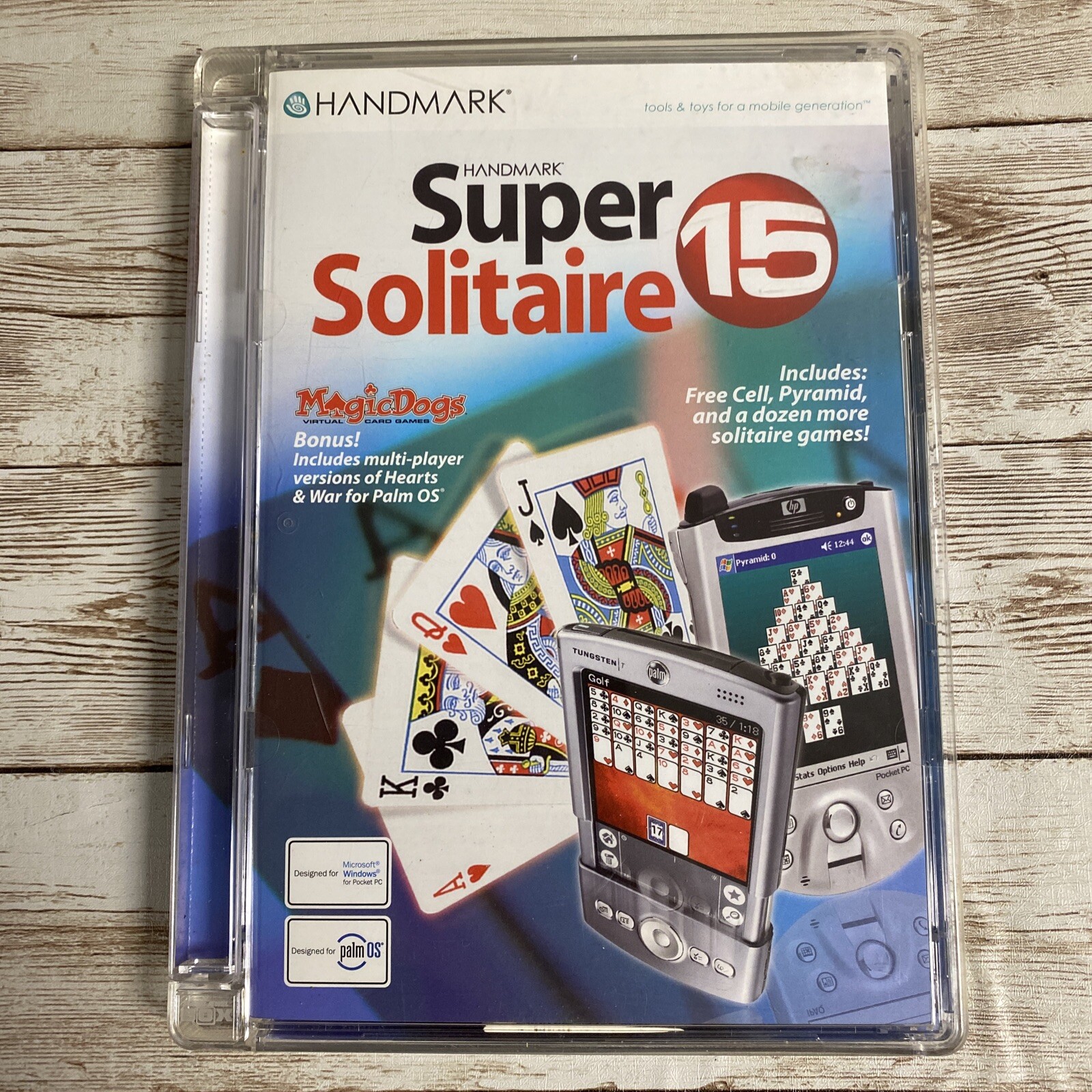 SUPER SOLITAIRE 15 GAMES FOR PALM OS OR POCKET PC BY HANDMARK Free Shipping