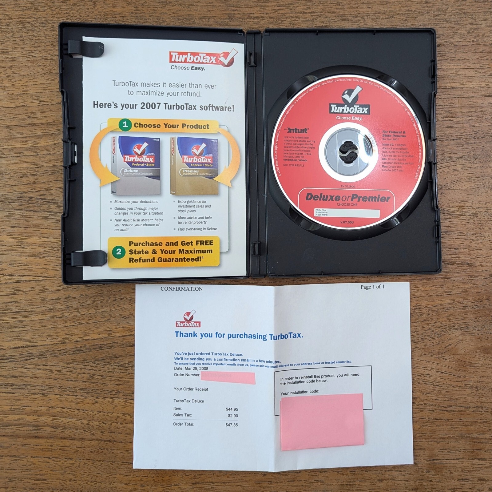 TurboTax (Lot of 7) 2000 Deluxe, 2003, 2007 Deluxe, 2009, 2010, 2011, 2012