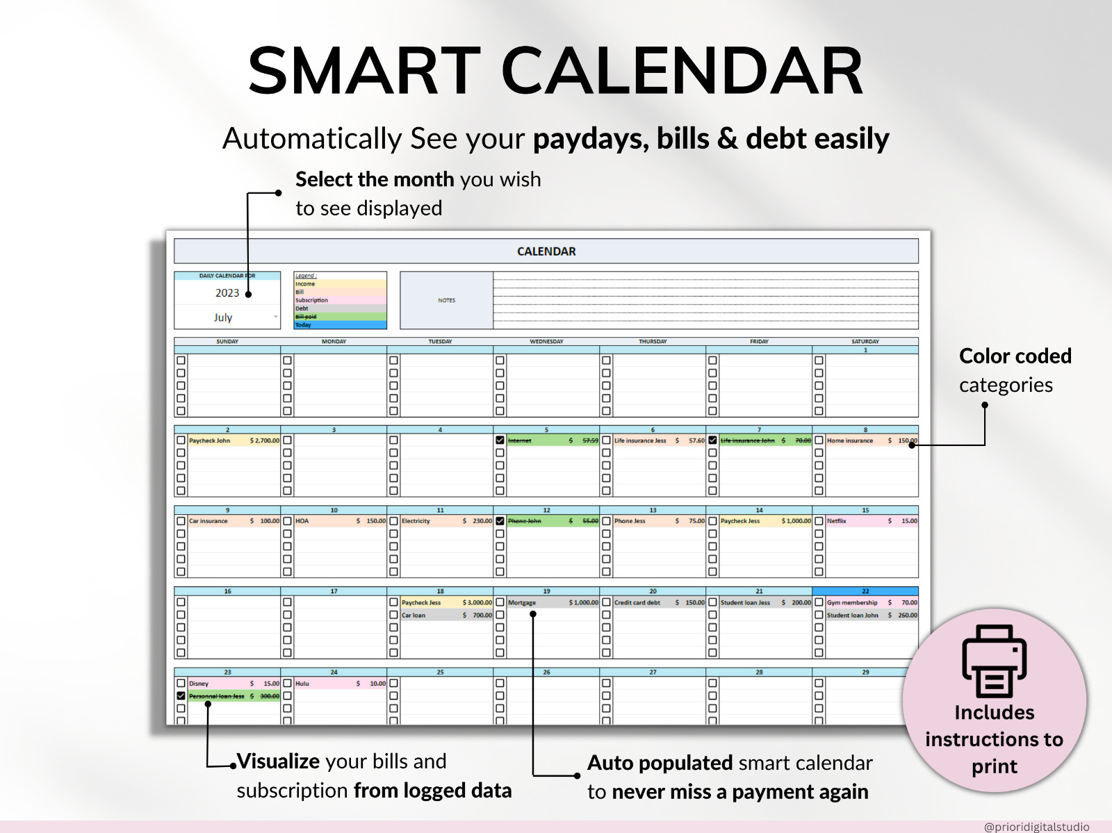 Annual Family Budget Monthly Budget Tracker Excel Spreadsheet Google Sheet