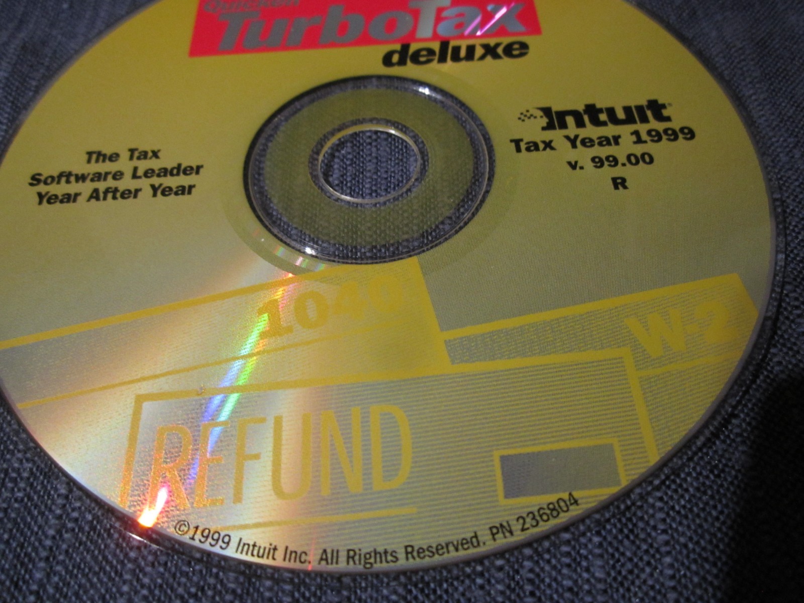 Turbotax 1999 Deluxe Federal Tax Software Windows ONLY