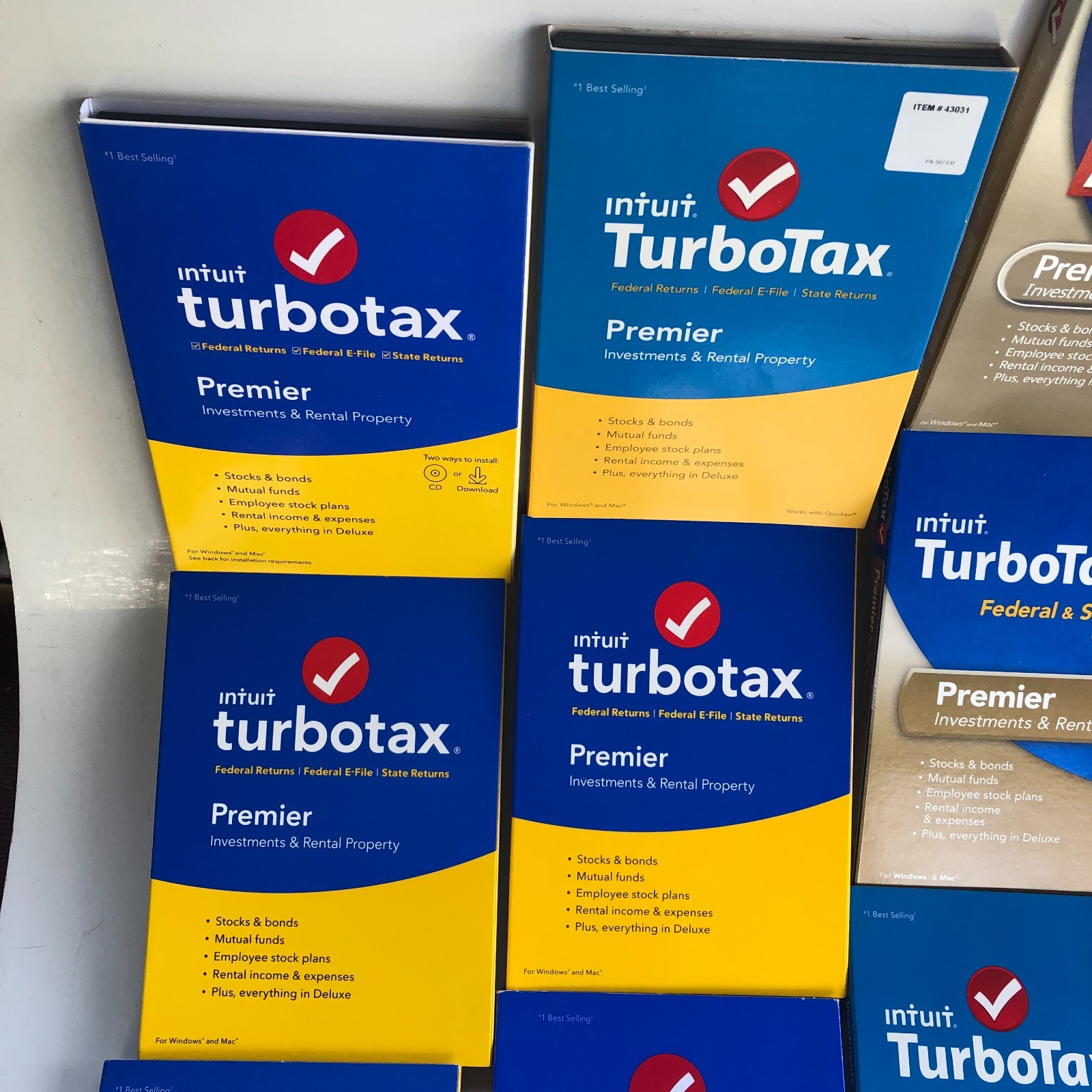 Lot of 22 Intuit TurboTax Home & Business Tax Software Mac & Windows 2002-2023