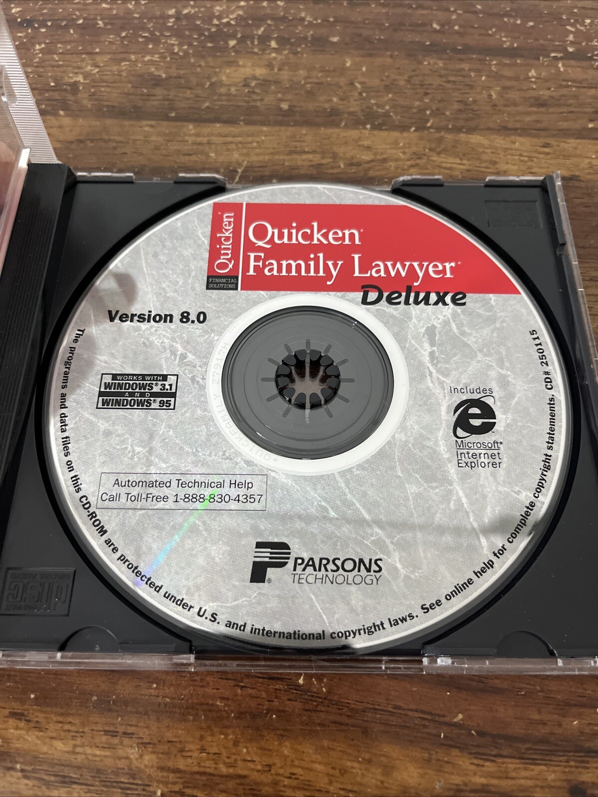 ⭐️⭐️⭐️⭐️⭐️ Quicken Family Lawyer Deluxe Version 8.0 Software CD Disc Only
