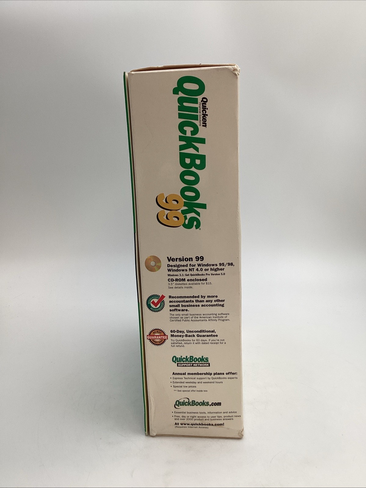 Quicken Financial Solutions Intuit QuickBooks 99 Accounting Software Windows