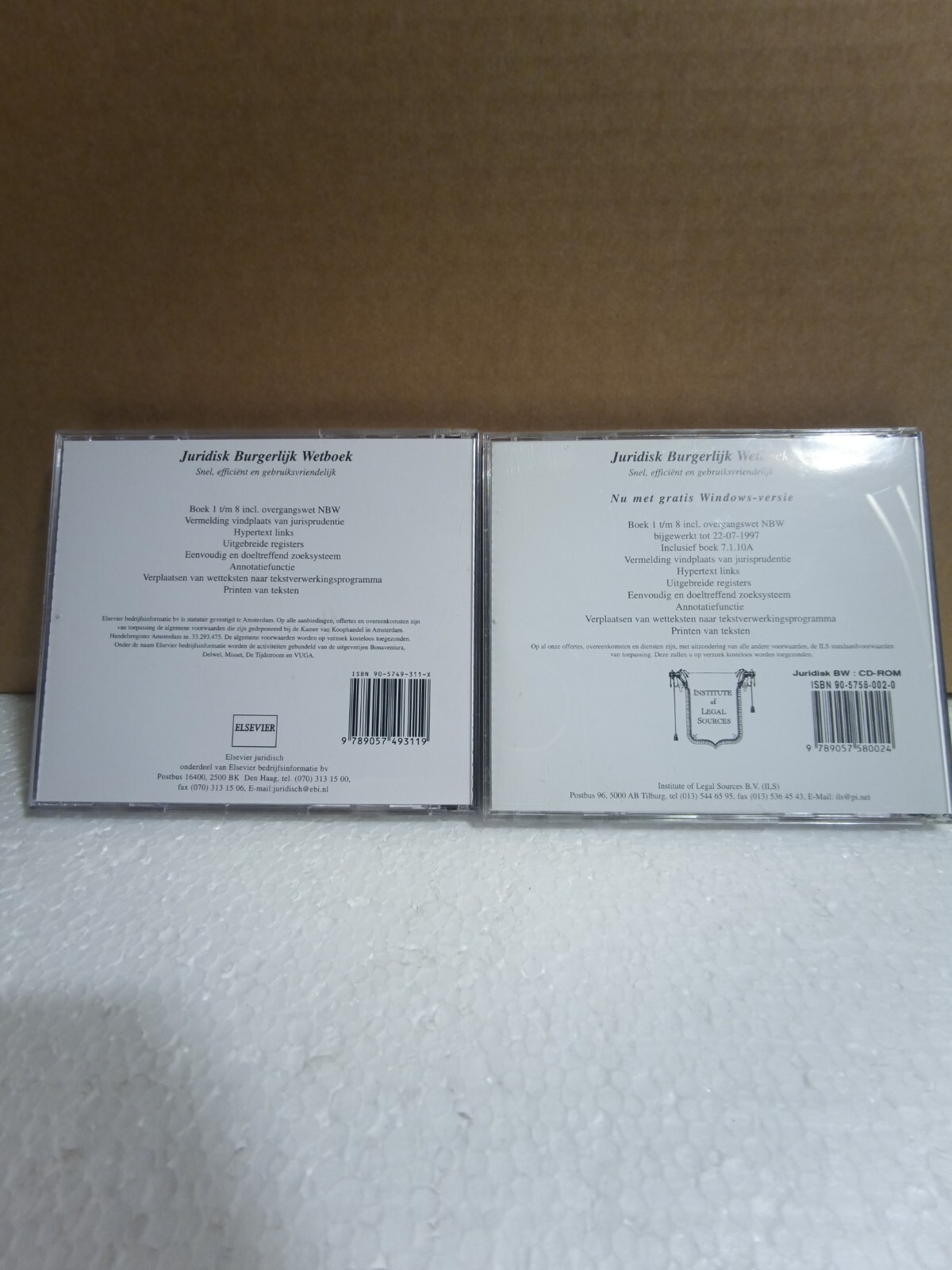 Juridisk Burgelijk Wetboek editie 97/98 and 98/99 PC CD-ROM Jewel Case NEW CIB