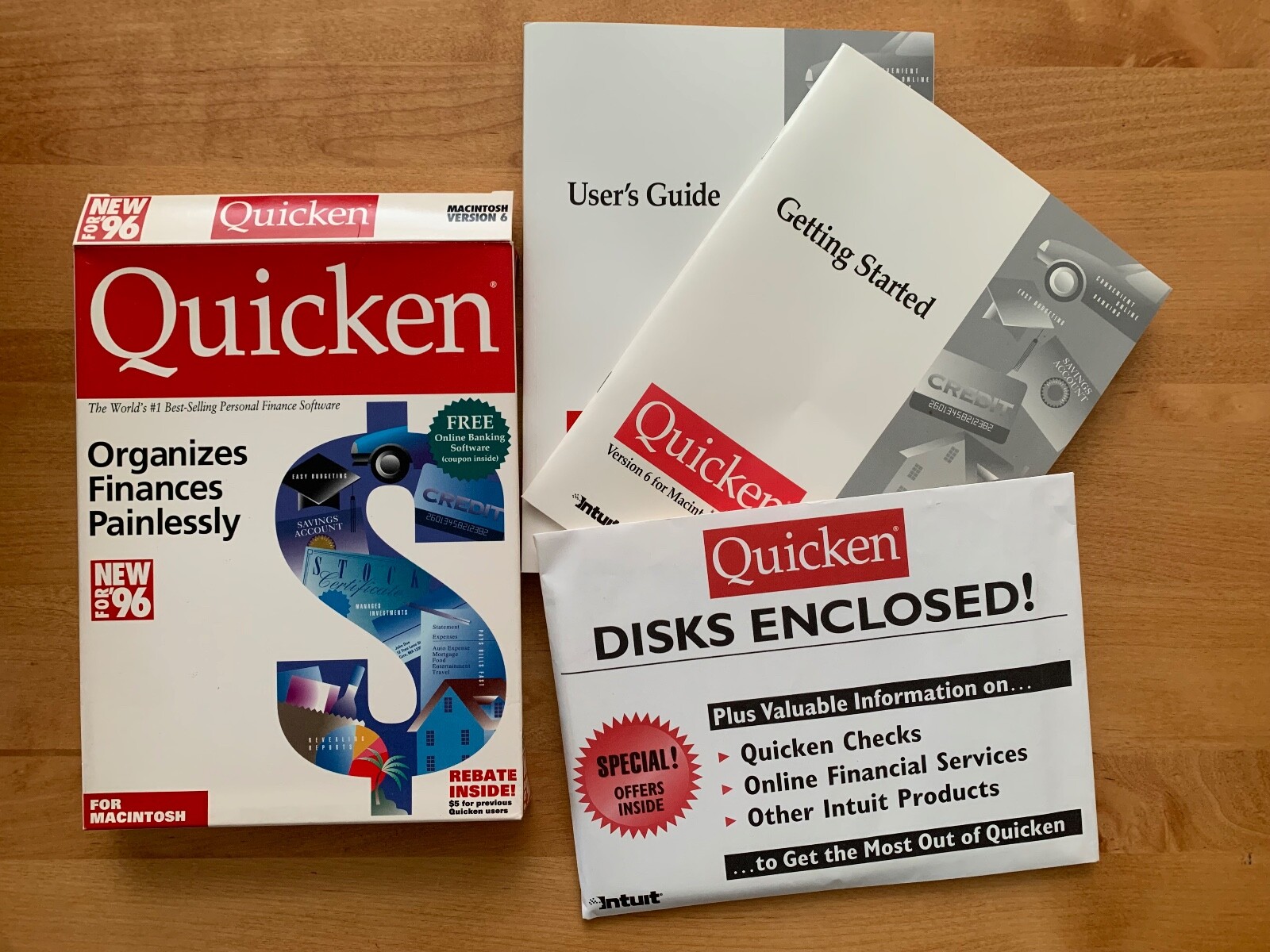 Vintage 1996 Intuit Quicken Personal Finance Software for Apple Macintosh (v.6)