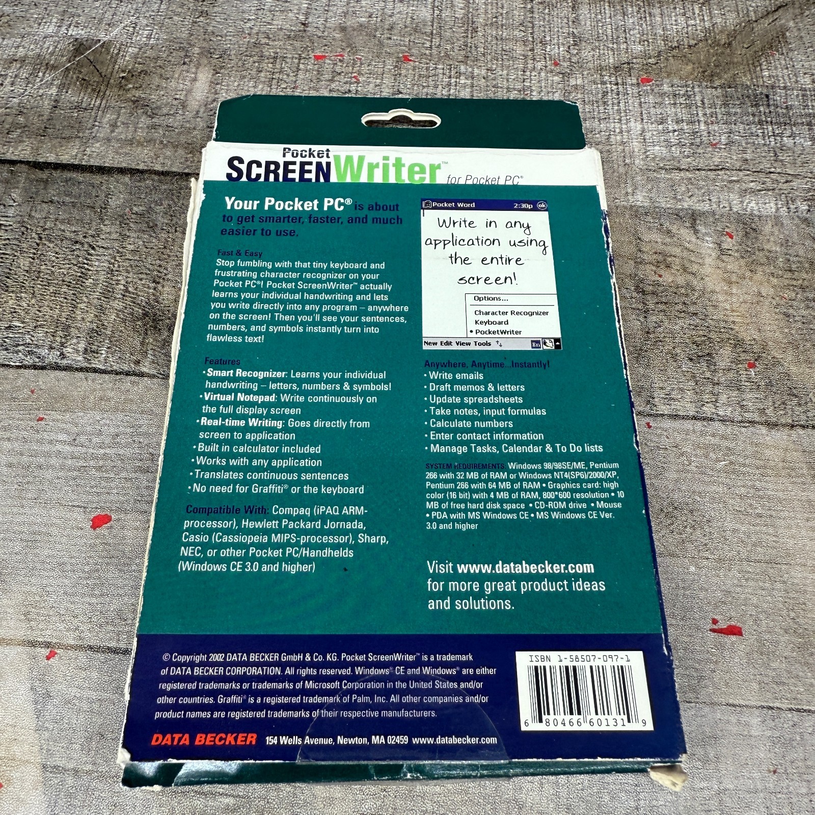 Date Becker Pocket Screenwriter Disc Only For Portable PC