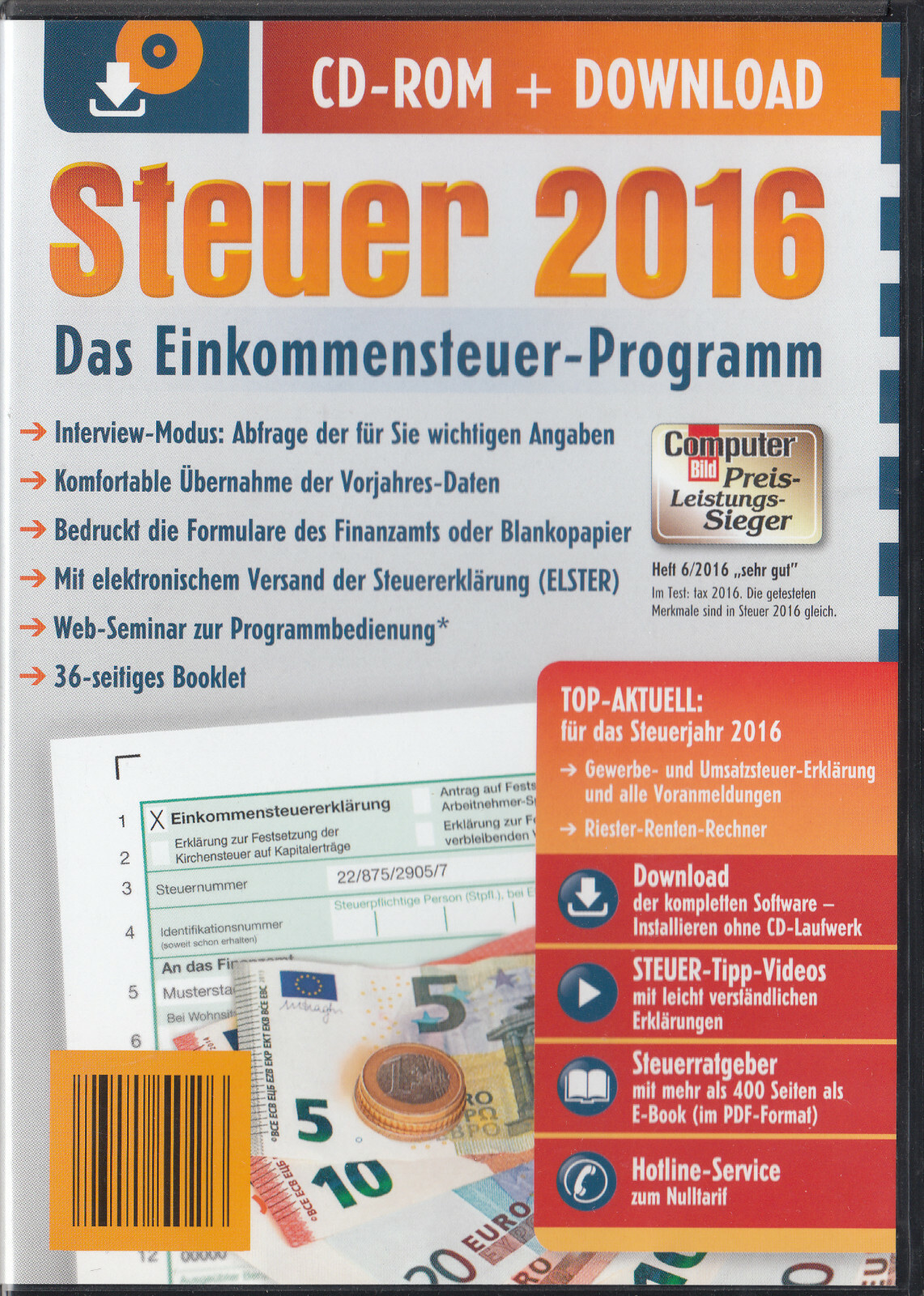 Aldi DVD Tax Software Tax Return Program by WISO with ELSTER + TOP/NEW