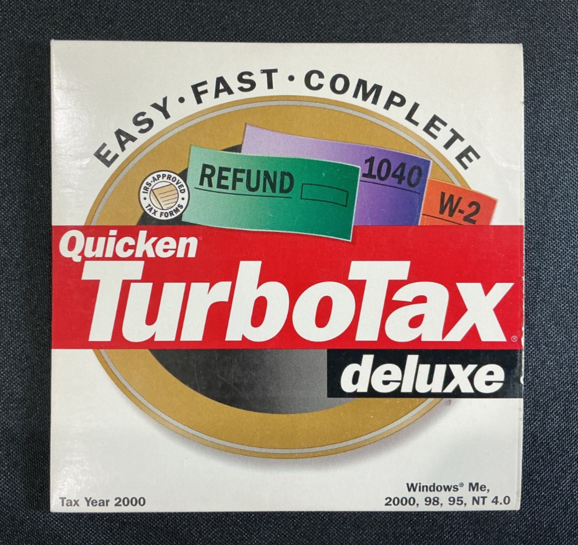 Quicken TurboTax Deluxe Tax Year 2000 for Windows Refund 1040 W-2